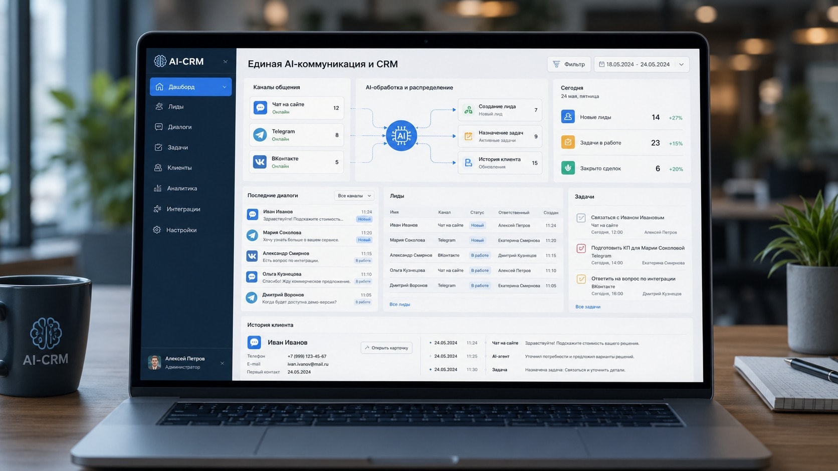 Интеграция ИИ с каналами общения и CRM